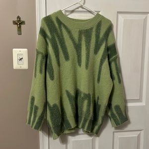 Verge girl green fluffy sweater